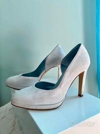 décolleté argento da cerimonia OLIARO