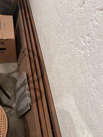 Libreria legno massello con ante in vetro