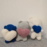 Famiglia di orsi handmade con cuori❤️💕