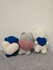 Famiglia di orsi handmade con cuori❤️💕