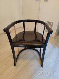 1995 sedia Leopolda a pozzetto in faggio nera