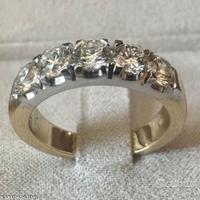 FEDINA ORO BICOLORE 18kt. CON DIAMANTI ct. 1,21