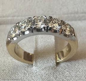 FEDINA ORO BICOLORE 18kt. CON DIAMANTI ct. 1,21