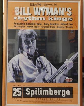 MANIFESTO "Bill Wyman's Rhythm Kings" autografato