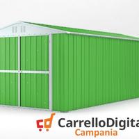 Box garage auto in Acciaio 327x611cm verde chiaro