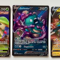 Carte Pokemon Breloom V, Garbodor V e Vikavolt V