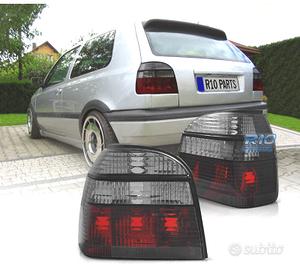 FANALI PER VOLKSWAGEN VW GOLF 3 91-97 ROSSO AFFUMI