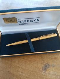penna a sfera Harrison con scatola velluto blu nuo