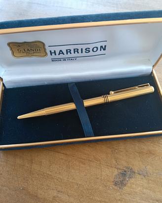penna a sfera Harrison con scatola velluto blu nuo