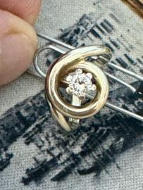 Solitario in oro bianco 750/1000