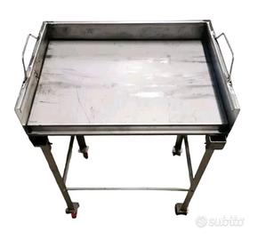 Barbecue tutto acciaio inox - piastra inox 60 cm.