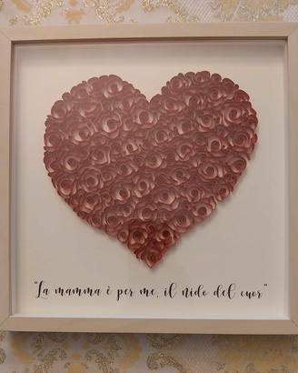 quadro quilling artistico festa della mamma