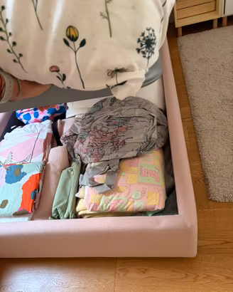 Letto singolo foderato per bambina/ragazza