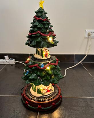 Albero Natale, musica luci e trenini in movimento