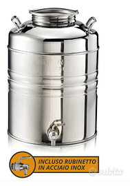 fusto contenitore inox Sansone 20lt per olio