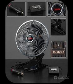 Ventilatore Oscillante  12v Lampa con Morsetto