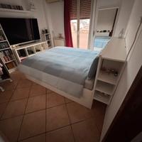 LETTO CONTENITORE BRIMNES IKEA 160x200 + TESTIERA