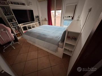 LETTO CONTENITORE BRIMNES IKEA 160x200 + TESTIERA