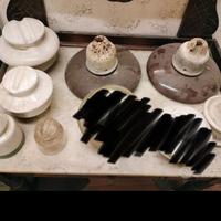 Lotto Isolatori Elettrici Vintage - Ceramica, Porc