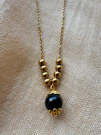 Collana perle su coccu kokku onice portafortuna