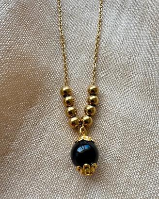 Collana perle su coccu kokku onice portafortuna