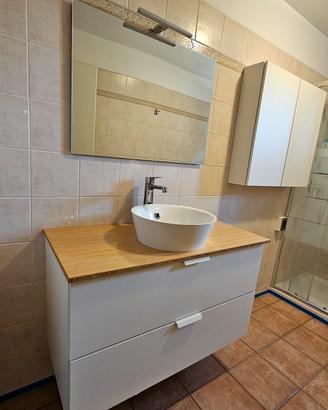 Mobile bagno IKEA 102 cm con pian in bambù