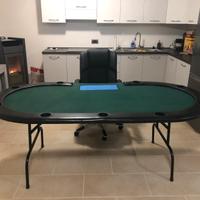 Tavolo poker usato 9 posti + dealer 210 x 107