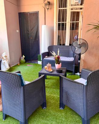 Set giardino divanetto sedie e tavolino