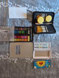 Acquarelli e matite colorate