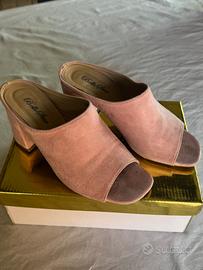 Sabot rosa scamosciato .