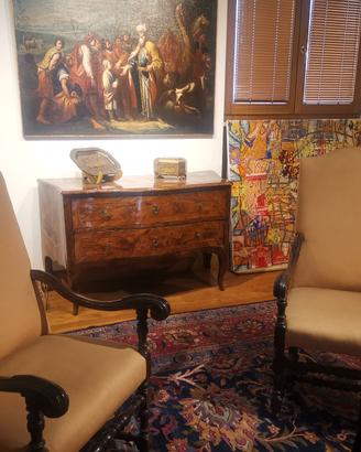 2 poltrone in legno di no è restaurate 