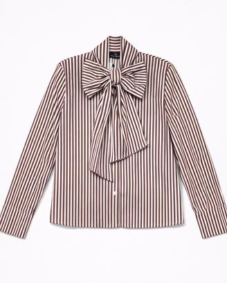 Camicia Donna a Righe con Fiocco