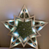 Stella illuminata Natale 3D