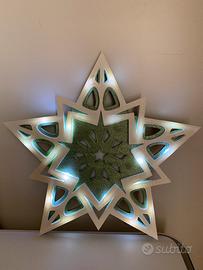 Stella illuminata Natale 3D