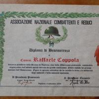 Associazione Combattenti e Reduci diploma
