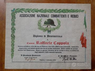 Associazione Combattenti e Reduci diploma