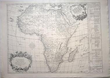 Stampe antiche carte geografiche mappe Africa mond