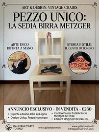 sedia vintage dipinta a mano