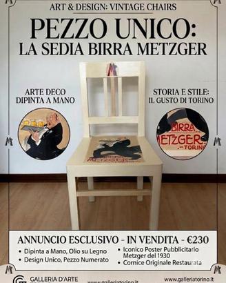 sedia vintage dipinta a mano