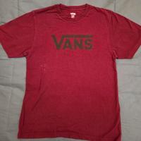 t shirt Vans bordeaux con logo nero