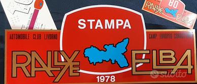 targa rallye dell'isola d'elba stampa 1978 