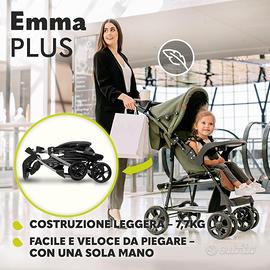 Passeggino Leggero Pieghevole Nero 6M 15kg