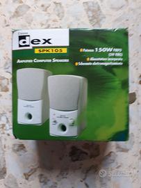 2 casse marca Dex 150 watt per P.C. o stereo, riti