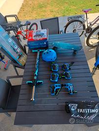Pogo Stik + Skateboard + Rollerblade + protezioni 