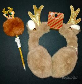 Paraorecchie Primark +penna renna nuovi