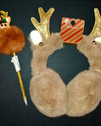 Paraorecchie Primark +penna renna nuovi