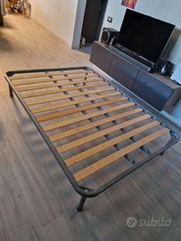 rete letto con piedini più materasso