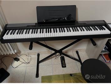 Casio CDP 100, pedale sustain, supporto e scheda