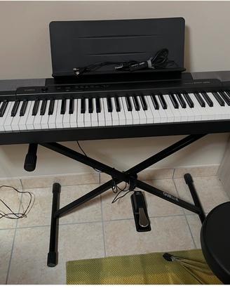 Casio CDP 100, pedale sustain, supporto e scheda