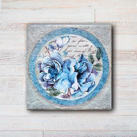Quadretto floreale decorativo cm.10x10